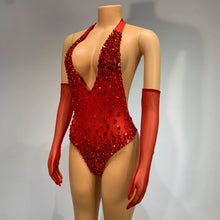 Load image into Gallery viewer, ALESSANDRA Crystal Bodysuit w/ Gloves
