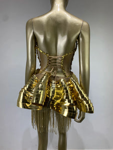 JUDITH MASON Two Piece Metallic Set