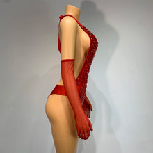 Load image into Gallery viewer, ALESSANDRA Crystal Bodysuit w/ Gloves
