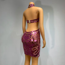 Load image into Gallery viewer, ALESSIA Backless Crystal Dress
