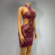 Load image into Gallery viewer, ALESSIA Backless Crystal Dress
