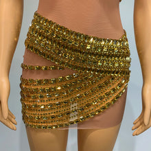 Load image into Gallery viewer, ALY Mesh Crystal Mini Dress
